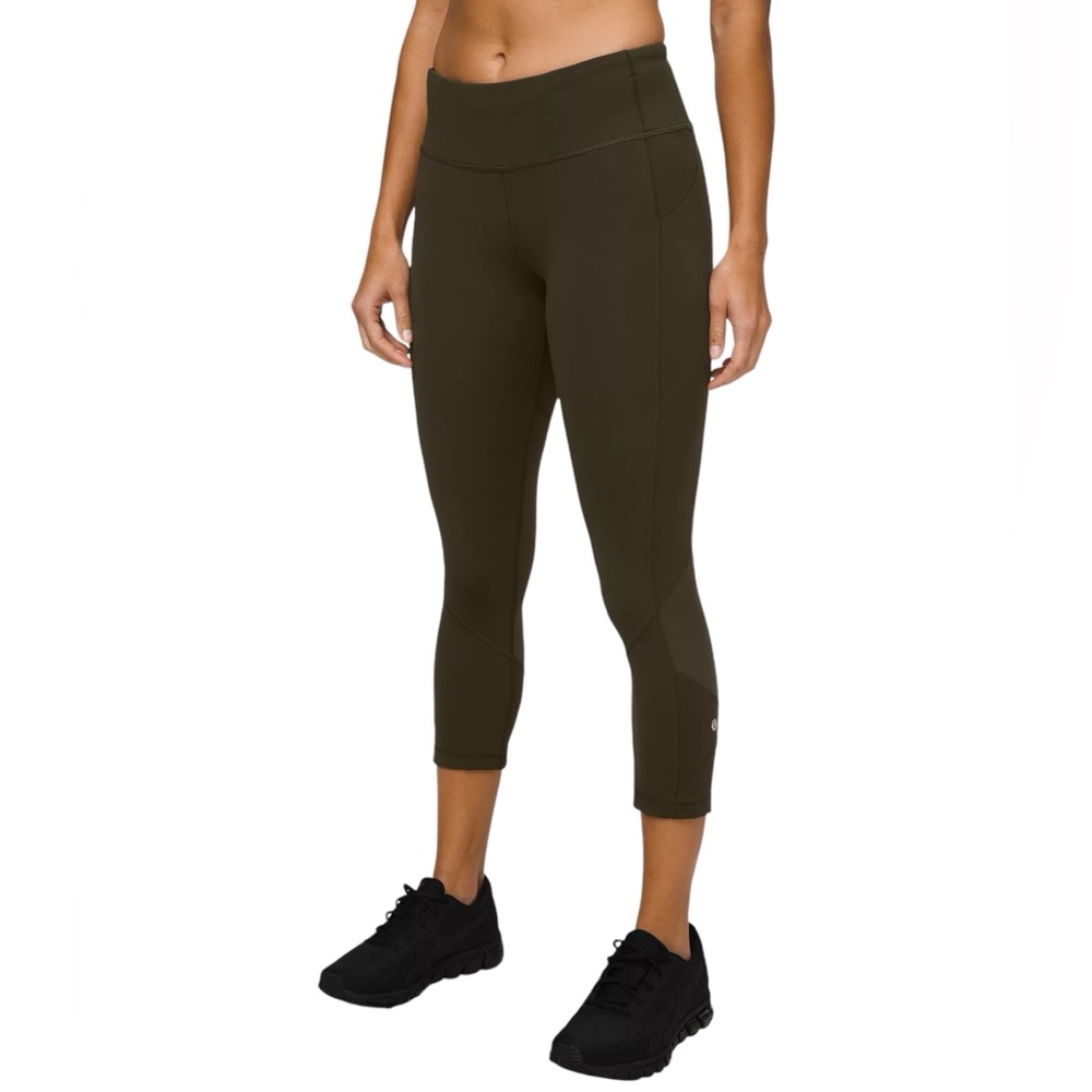 lululemon athletica Olive Green Cropped Leggings
